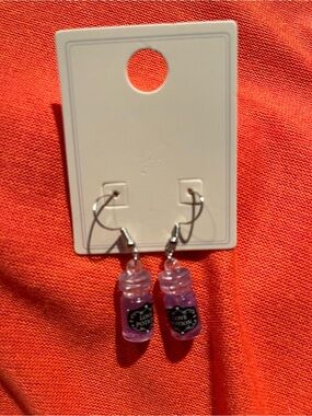 Purple Love Potion Bottle Halloween Earrings